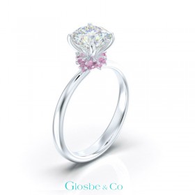 Nhẫn kim cương Moissanite Pink Xinh