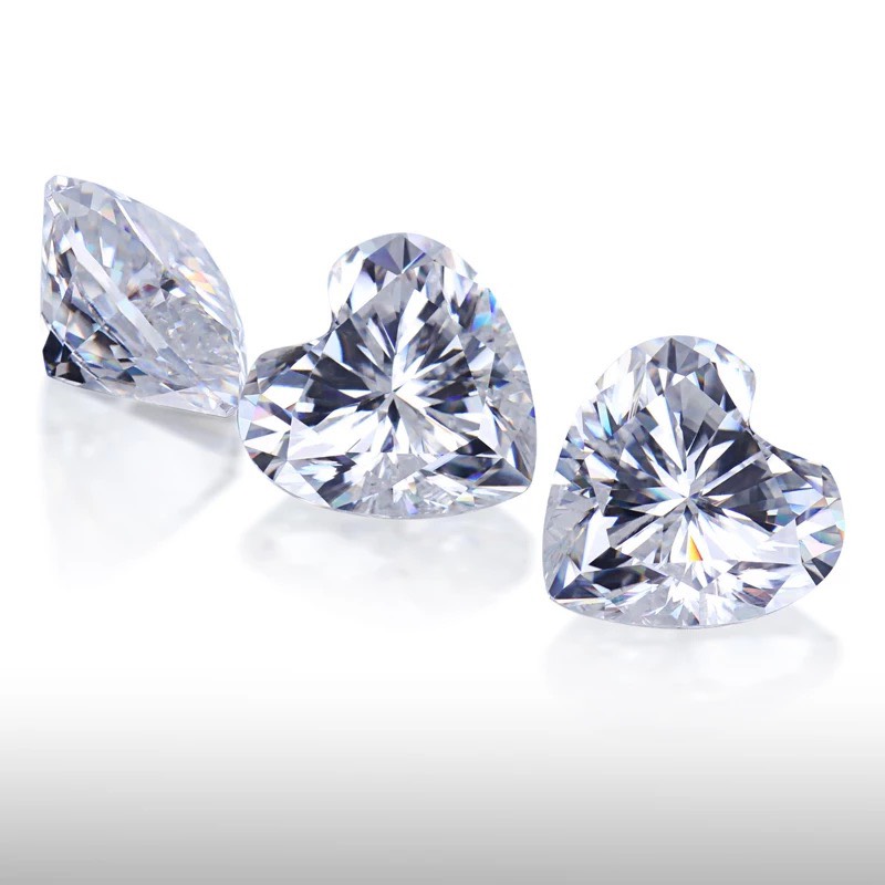 Moissanite Heart Shaped White