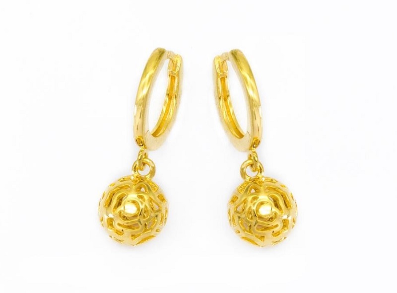 Bông tai dáng dài vàng 18K