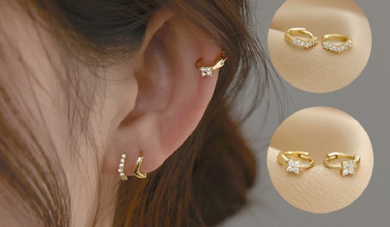 Nên đeo khuyên tai vàng 18K phù hợp với khuôn mặt và phong cách