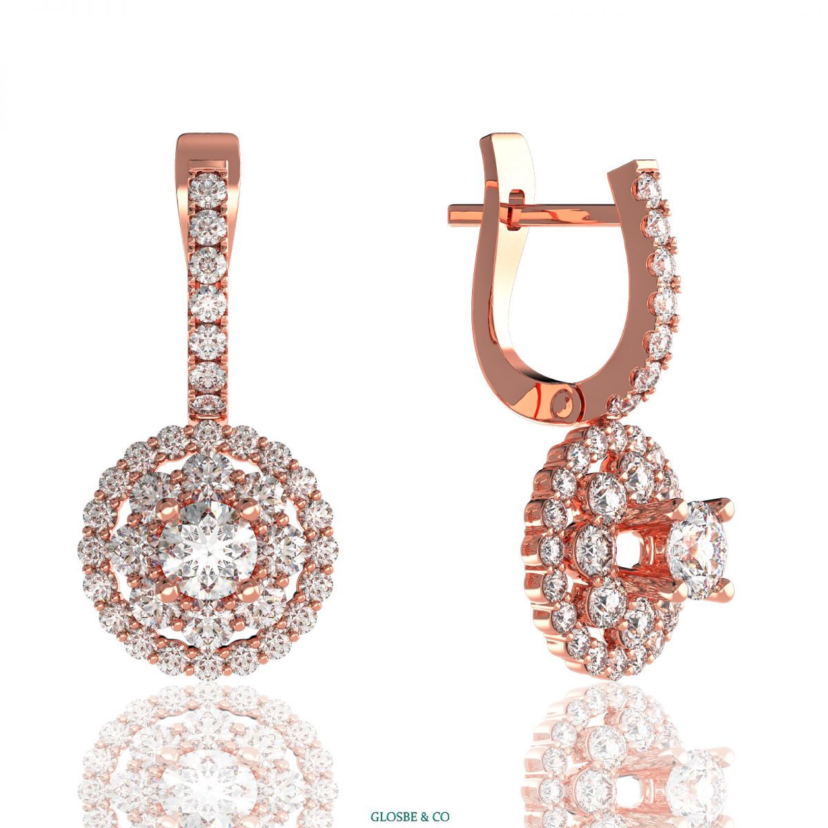 Bông tai vàng hồng