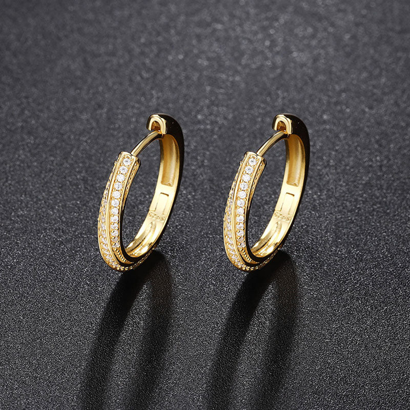 Bông tai dạng vòng đính kim cương