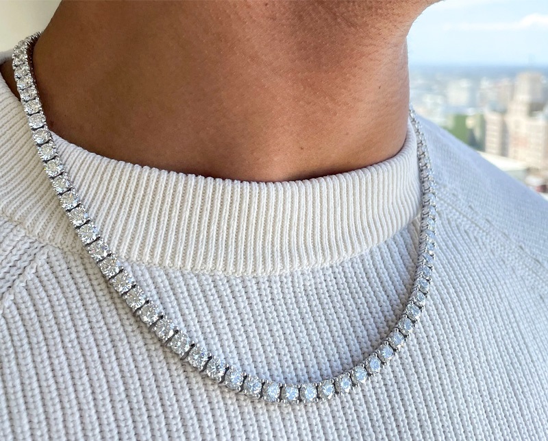 Dây chuyền chuỗi full kim cương cho nam