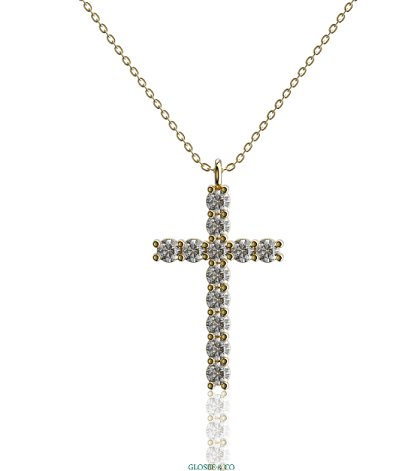 Dây chuyền mặt kim cương dáng Cross (Thập tự giá) - Vừa mang ý nghĩa tâm linh, vừa là món trang sức thời thượng.