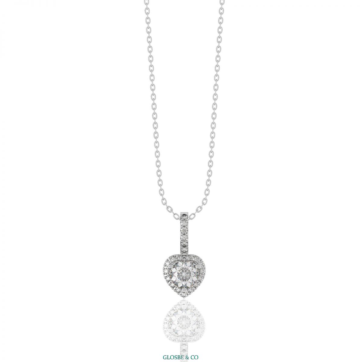 Dây Chuyền Nữ Trái Tim Moissanite 6Ly- KIỂM ĐỊNH GRA