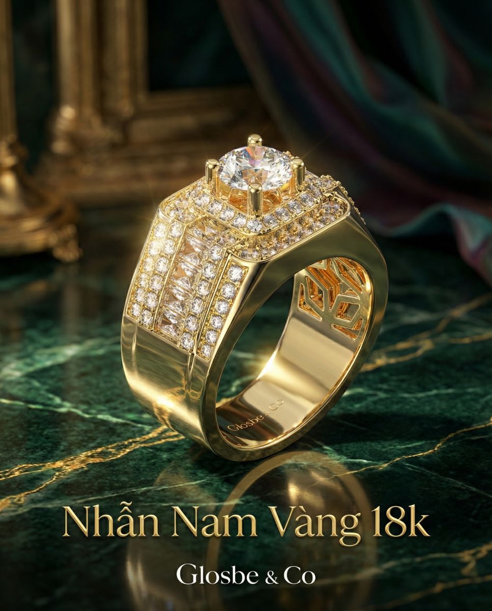Nhẫn Nam Vàng 18k