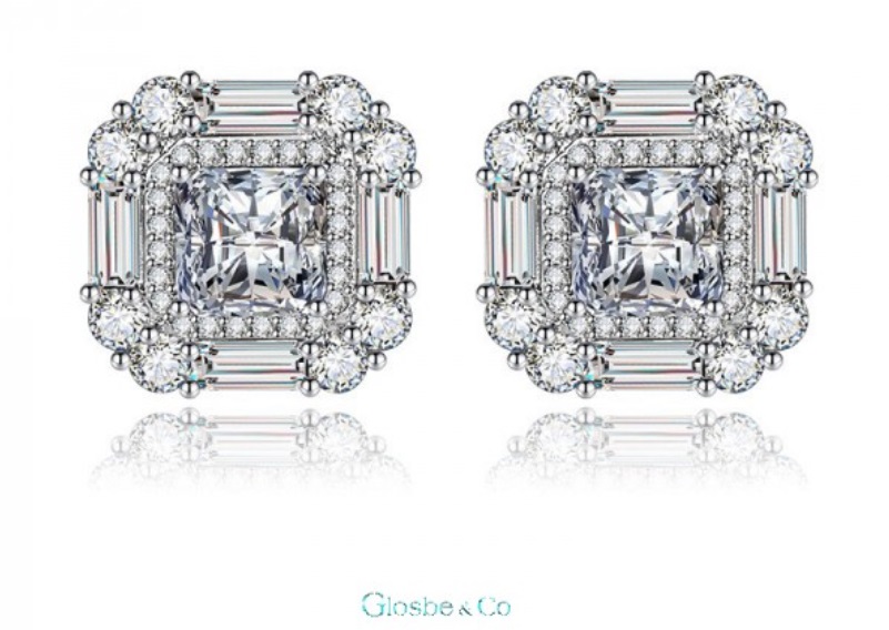 Hoa tai kim cương Moissanite đẹp