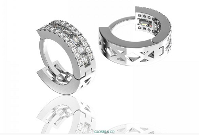Khuyên tai kim cương vàng 18k cá tính sự kết hợp hoàn hảo giữa hiện đại và truyền thống.