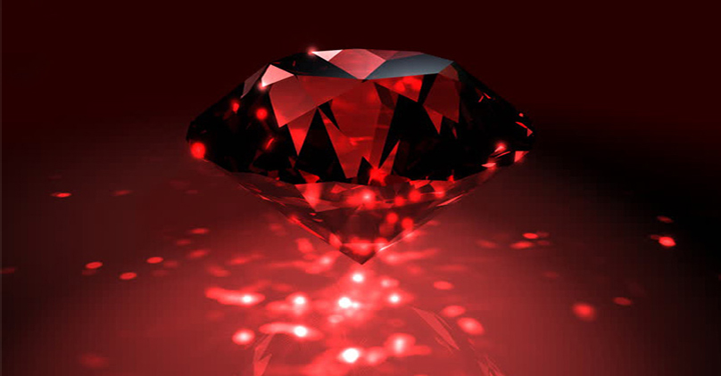 Kim cương gam màu hồng cho đến đỏ và nâu