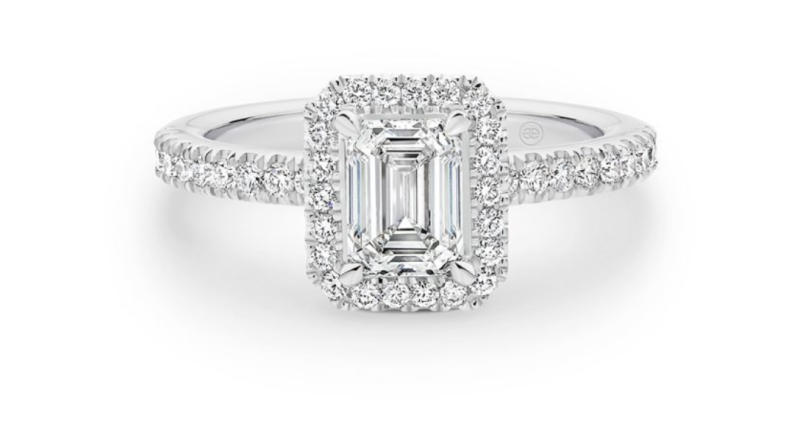 Mẫu kim cương hình Emerald cắt tầng độc đáo