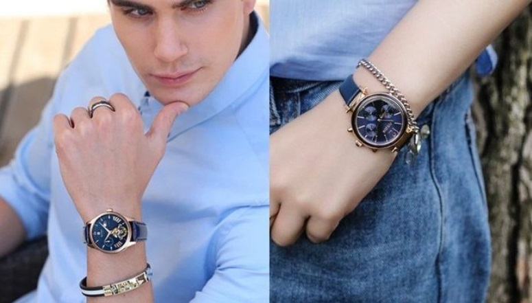 Sự kết hợp hoàn hảo giữa lắc tay vàng trắng và đồng hồ tạo nên sự nam tính, bản lĩnh.