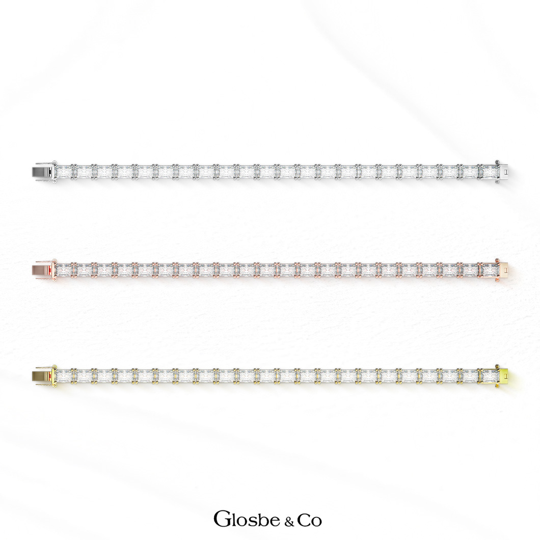 Lắc tay nam vàng 18k 2 chỉ phối Vàng Trắng và Vàng Hồng