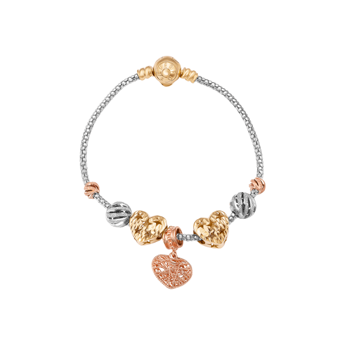 Lắc tay vàng 18K dạng charm