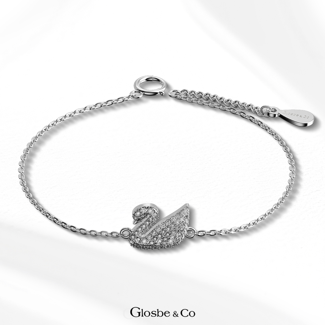 Lắc Tay Vàng Daffling Swan Full Kim Cương Moissanite