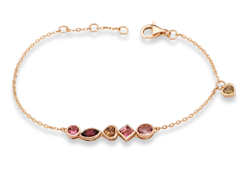 Lắc tay vàng 18K đính đá quý phong thủy - Vừa là trang sức, vừa mang ý nghĩa may mắn cho chủ nhân.