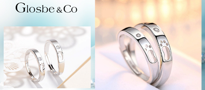 Nhẫn cưới vàng với thiết kế cùng bước