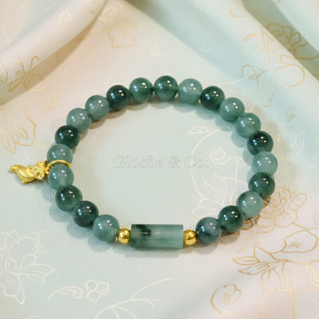 Vòng tay lu thống phỉ thuý mang đến tài lộc