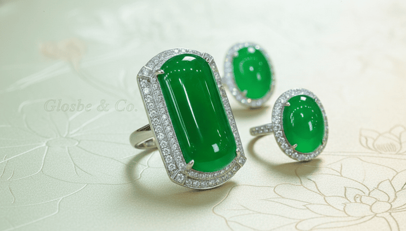 Độ trong suốt và kết cấu mịn màng của phỉ thúy xanh lục hoàng đế